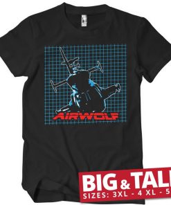Mann Shirtstore | Airwolf Grid Big & Tall T-Shirt Black