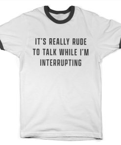 Mann Shirtstore | Rude To Talk Ringer Tee Whiteblack