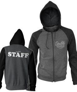 Mann Shirtstore | Double Deuce Staff Varsity Zipped Hoodie Darkgreyblack