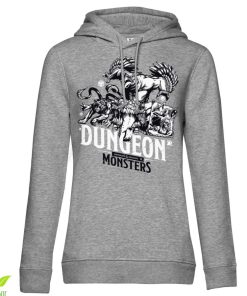 Kvinna Shirtstore | Dungeon Monsters Girls Hoodie Heathergrey