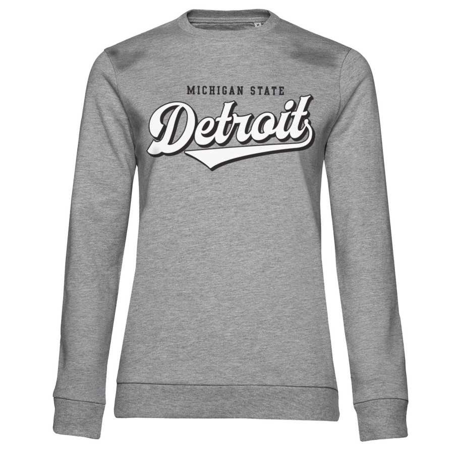 Kvinna Shirtstore | Detroit Girly Sweatshirt Heathergrey