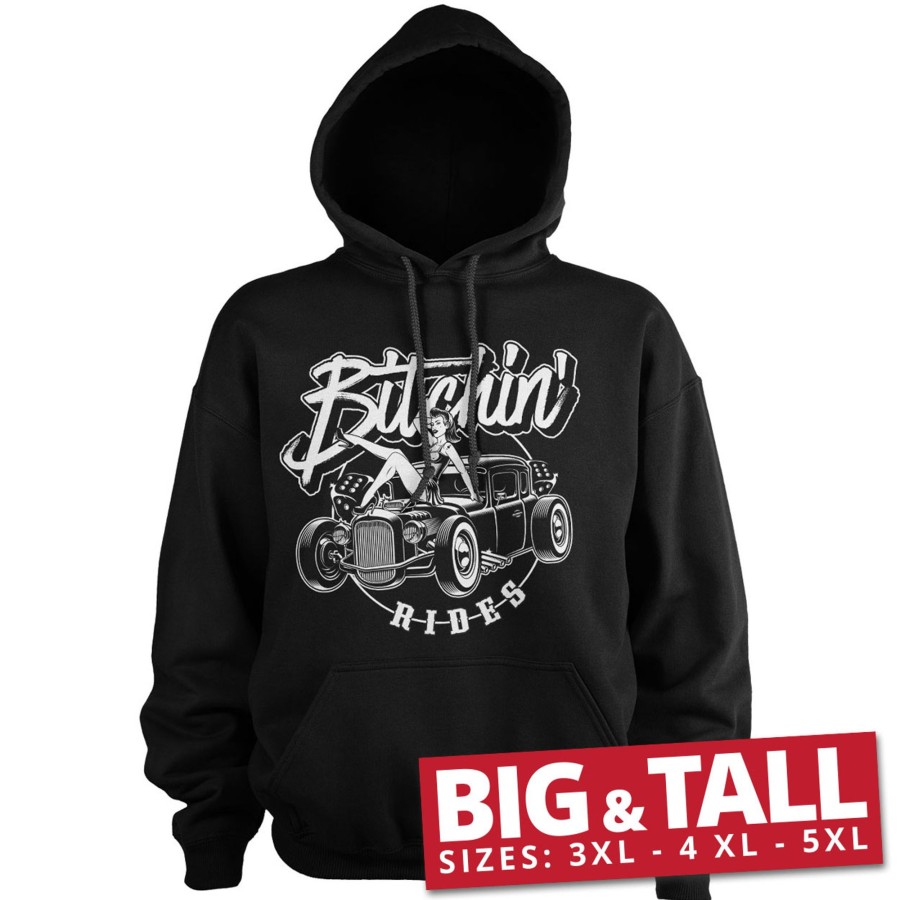 Mann Shirtstore | Bitchin' Rides - Hot Rod Hot Girls Big & Tall Hoodie Black