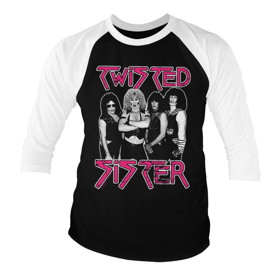 Mann Shirtstore | Twisted Sister Baseball 3/4 Sleeve Tee White-Black
