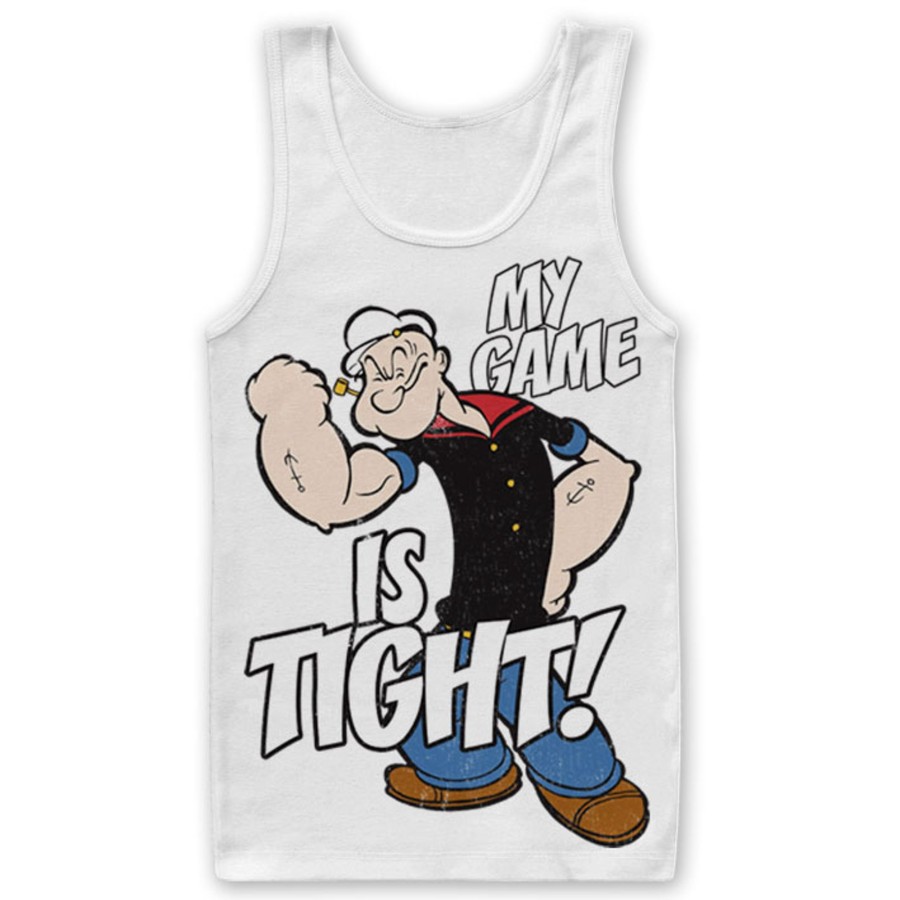 Mann Shirtstore | Popeye - Game Is Tight Tank Top White