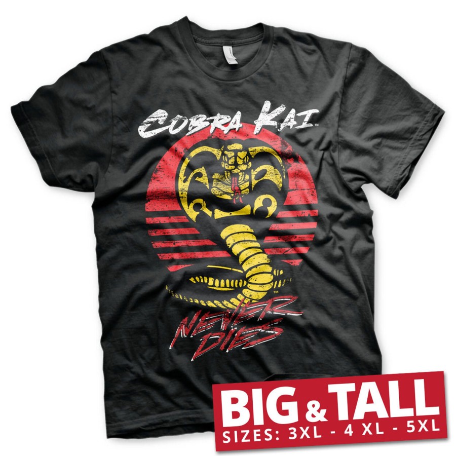 Mann Shirtstore | Cobra Kai Never Dies Big & Tall T-Shirt Black