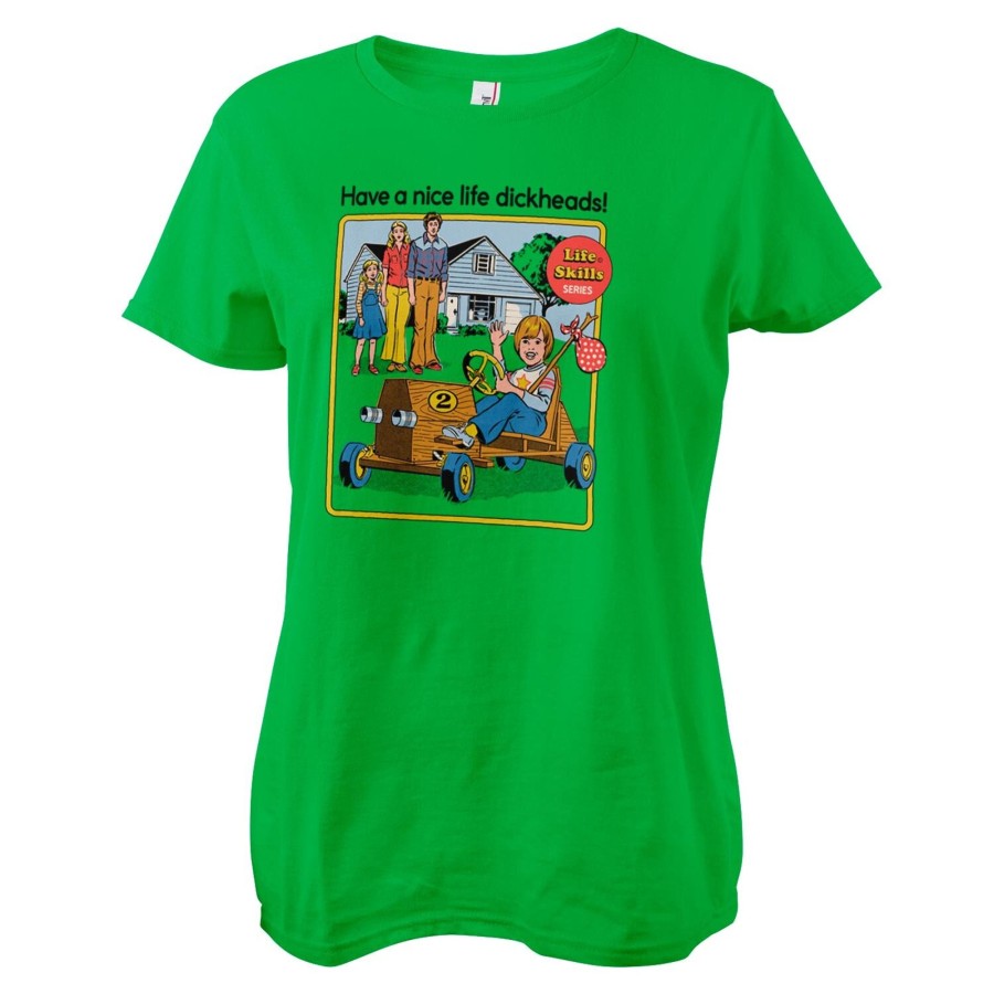 Kvinna Shirtstore | Have A Nice Life D*Ckheads Girly Tee Green