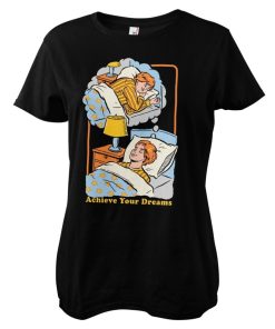 Kvinna Shirtstore | Achieve Your Dreams Girly Tee Black