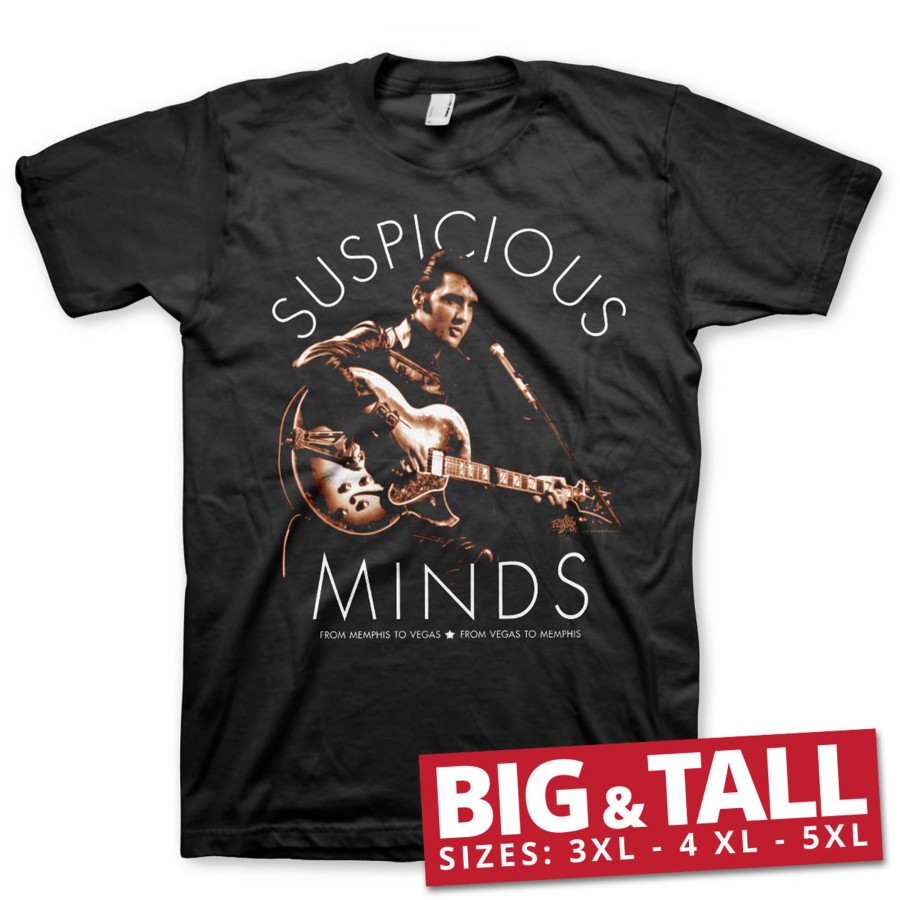 Mann Shirtstore | Elvis Presley - Suspicious Minds Big & Tall T-Shirt Black