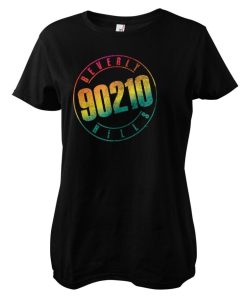 Kvinna Shirtstore | Beverly Hills Distressed Logo Girly Tee Black