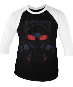 Mann Shirtstore | Aquaman - Black Manta Baseball 3/4 Sleeve Tee White-Black