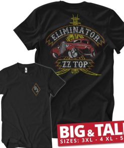 Mann Shirtstore | Zz Top - Pinstripe Eliminator 83 Big & Tall T-Shirt Black