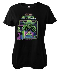 Kvinna Shirtstore | Anxiety Attack Girly Tee Black