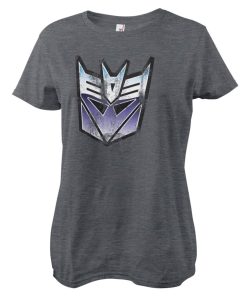 Kvinna Shirtstore | Distressed Decepticon Shield Girly Tee