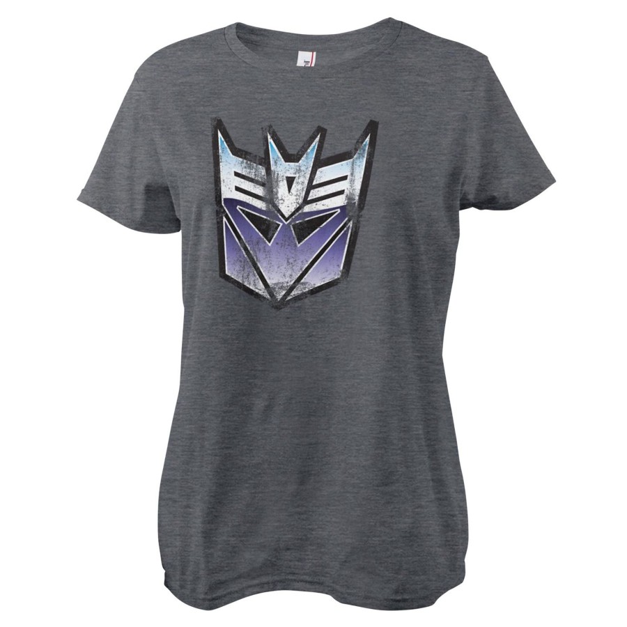 Kvinna Shirtstore | Distressed Decepticon Shield Girly Tee