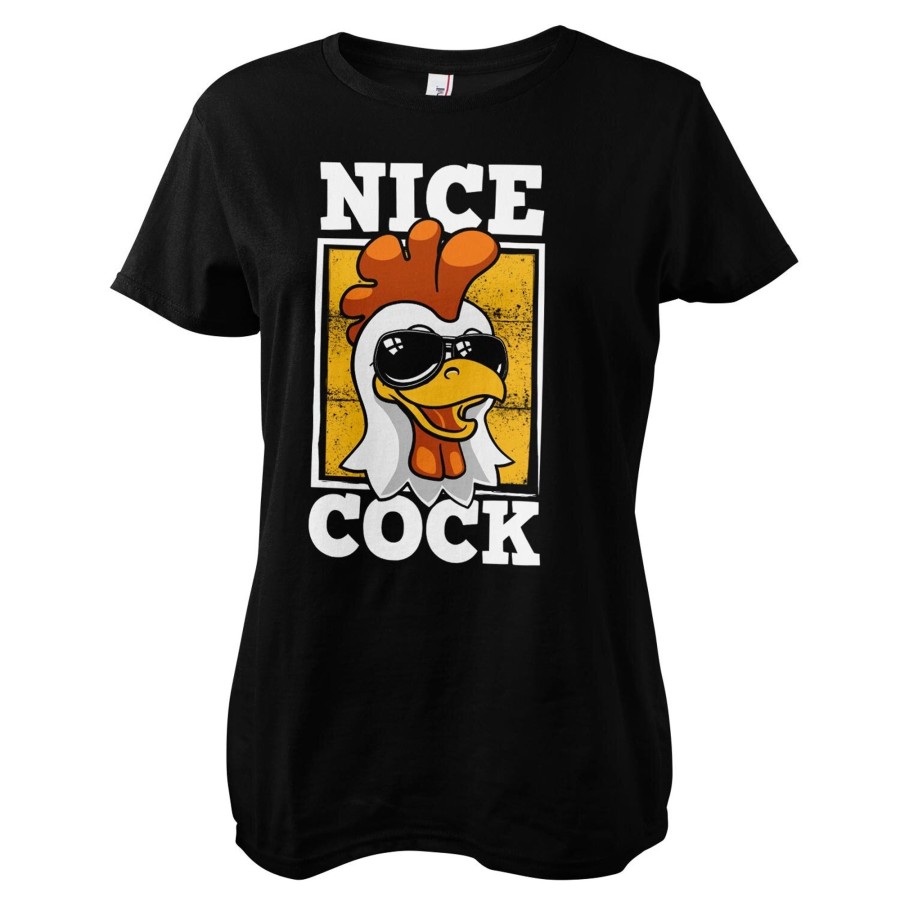 Kvinna Shirtstore | Nice Cock Girly Tee Black