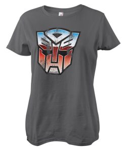 Kvinna Shirtstore | Distressed Autobot Shield Girly Tee