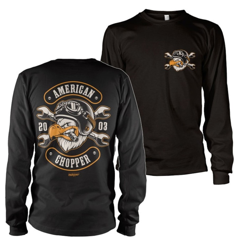 Mann Shirtstore | American Chopper - Cigar Eagle Long Sleeve Tee Black