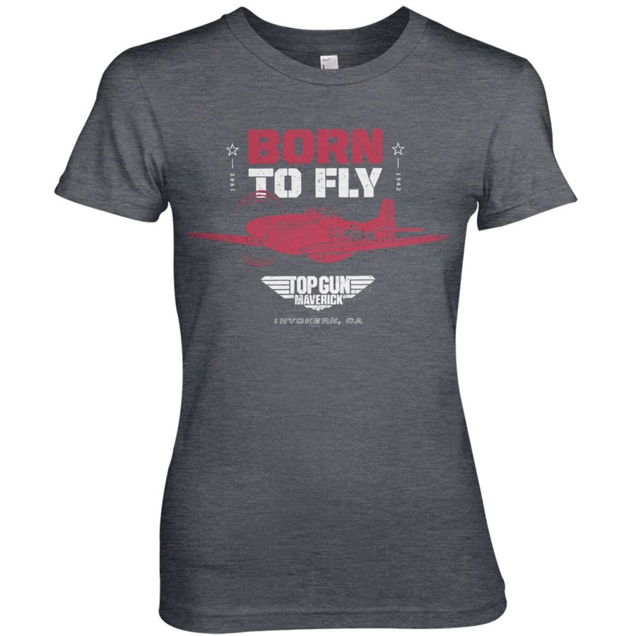 Kvinna Shirtstore | Top Gun - Born To Fly Girly Tee