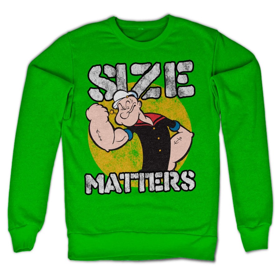 Mann Shirtstore | Popeye - Size Matters Sweatshirt Green