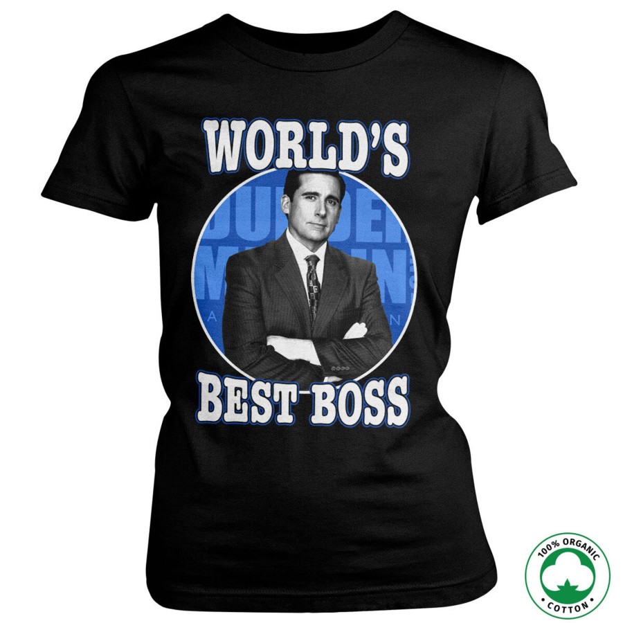 Kvinna Shirtstore | World'S Best Boss Organic Girly Tee Black