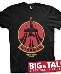 Mann Shirtstore | Top Gun Maverick Wingman Big & Tall T-Shirt Black