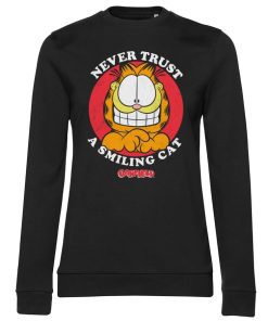 Kvinna Shirtstore | Garfield - Never Trust A Smiling Cat Girly Sweatshirt Black