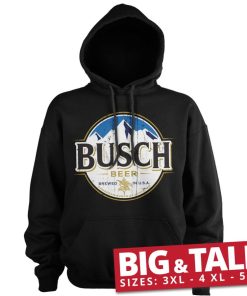 Mann Shirtstore | Busch Beer Vintage Label Big & Tall Hoodie Black