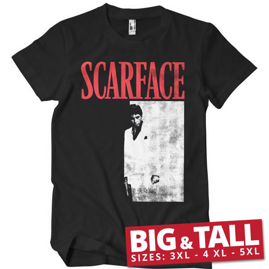 Mann Shirtstore | Scarface Poster Big & Tall T-Shirt Black