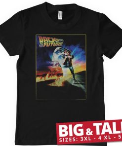 Mann Shirtstore | Back To The Future Vintage Poster Big & Tall T-Shirt Black