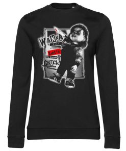 Kvinna Shirtstore | Chucky - Let'S Be Friends Girly Sweatshirt Black
