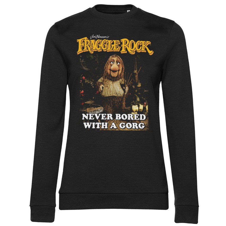 Kvinna Shirtstore | Never Bored With A Gorg Girly Sweatshirt Black