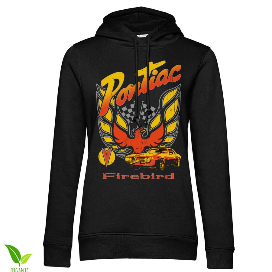 Kvinna Shirtstore | Pontiac Firebird Retro Girls Hoodie Black