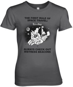 Kvinna Shirtstore | Rick And Morty - Distressed Beacons Girly Tee