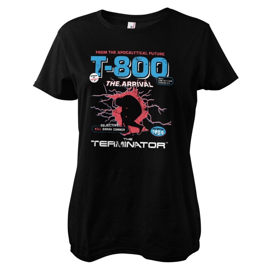 Kvinna Shirtstore | The Terminator Arrival Girly Tee Black