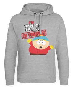 Mann Shirtstore | South Park - I'M White Trash In Trouble Epic Hoodie Heather-Grey