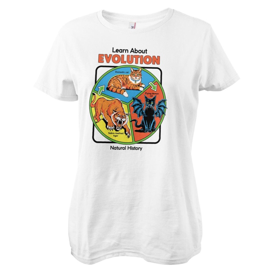 Kvinna Shirtstore | Learn About Evolution Girly Tee White