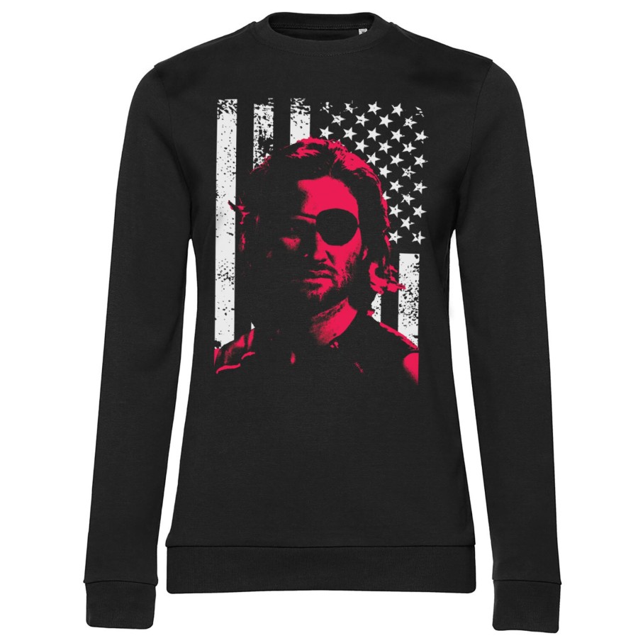 Kvinna Shirtstore | Plissken Stars And Stripes Girly Sweatshirt Black
