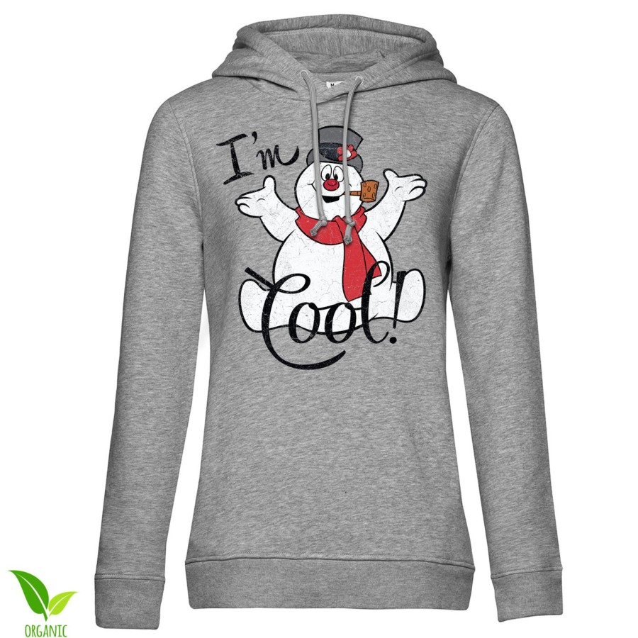 Kvinna Shirtstore | I'M Cool Girls Hoodie Heathergrey