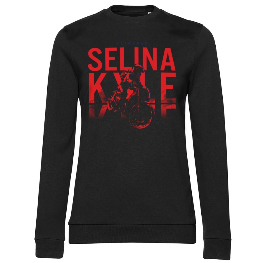 Kvinna Shirtstore | Selina Kyle Is Catwoman Girly Sweatshirt Black