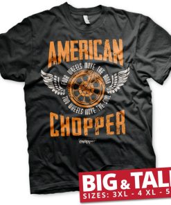 Mann Shirtstore | American Chopper - Two Wheels Big & Tall T-Shirt Black