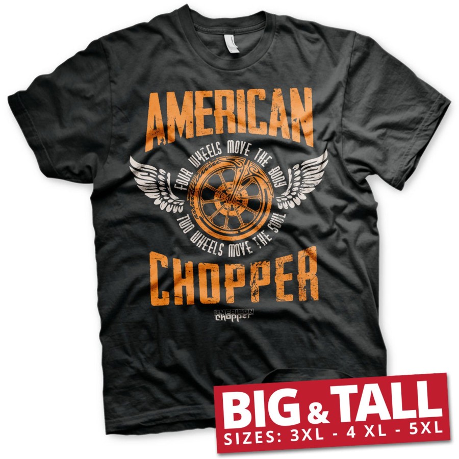 Mann Shirtstore | American Chopper - Two Wheels Big & Tall T-Shirt Black