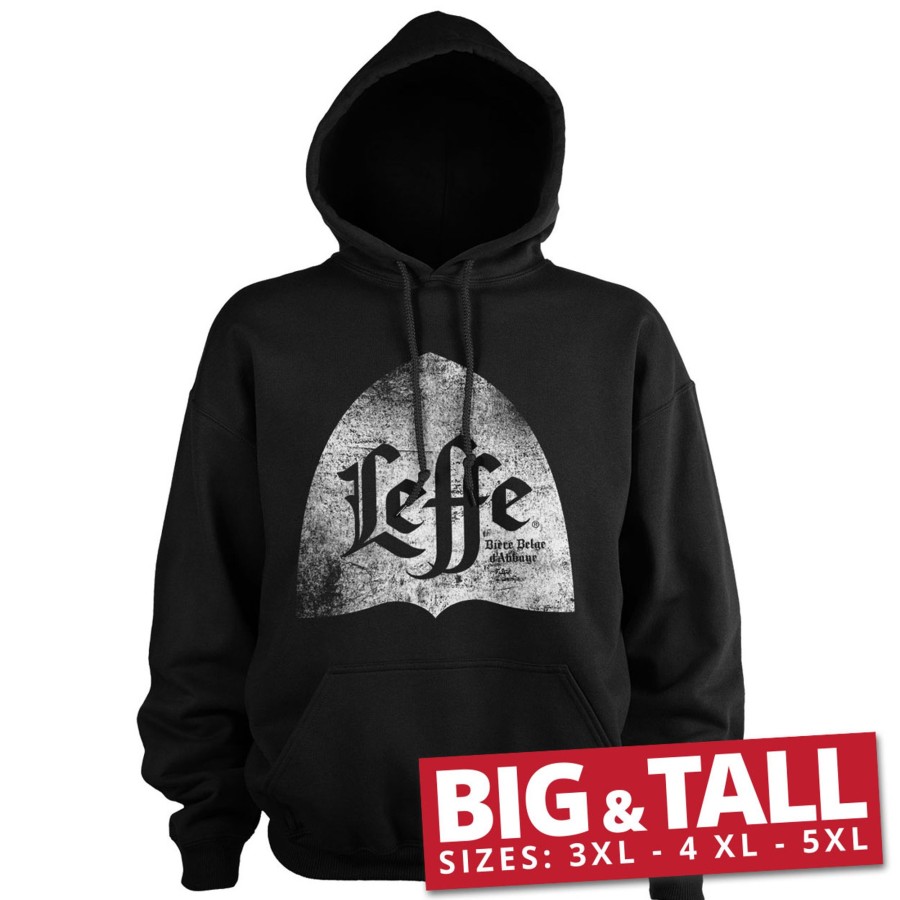 Mann Shirtstore | Leffe Distressed Alcove Logo Big & Tall Hoodie Black