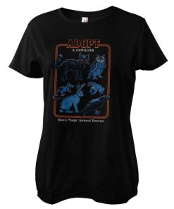 Kvinna Shirtstore | Adopt A Familiar Girly Tee Black