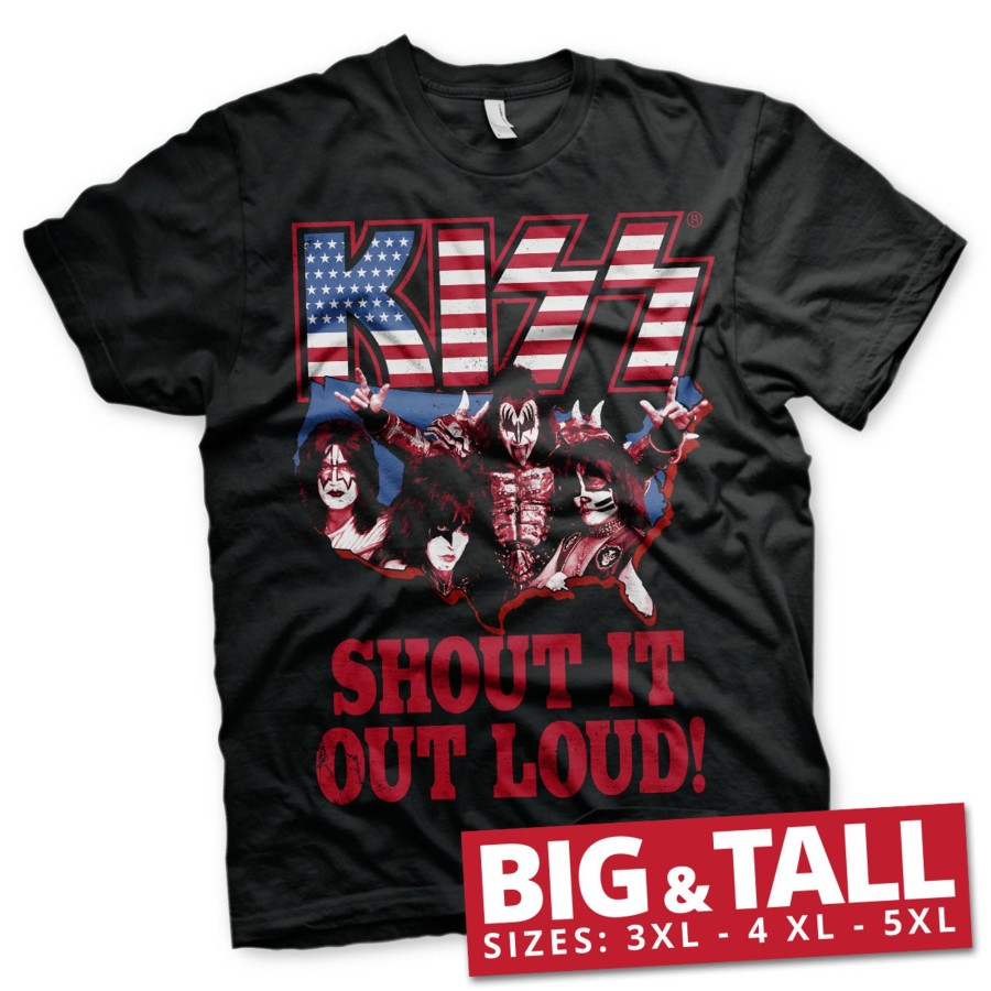 Mann Shirtstore | Kiss - Shout It Out Loud Big & Tall Tee Black