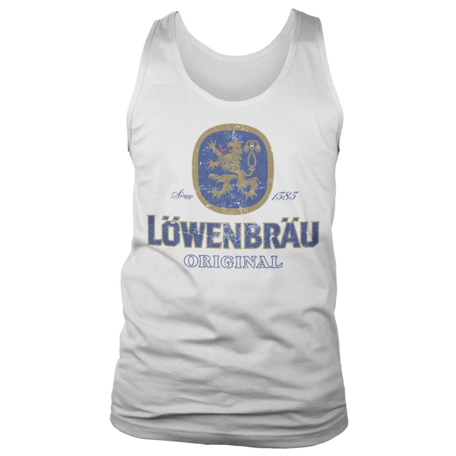 Mann Shirtstore | Lowenbrau Washed Logo Tank Top White