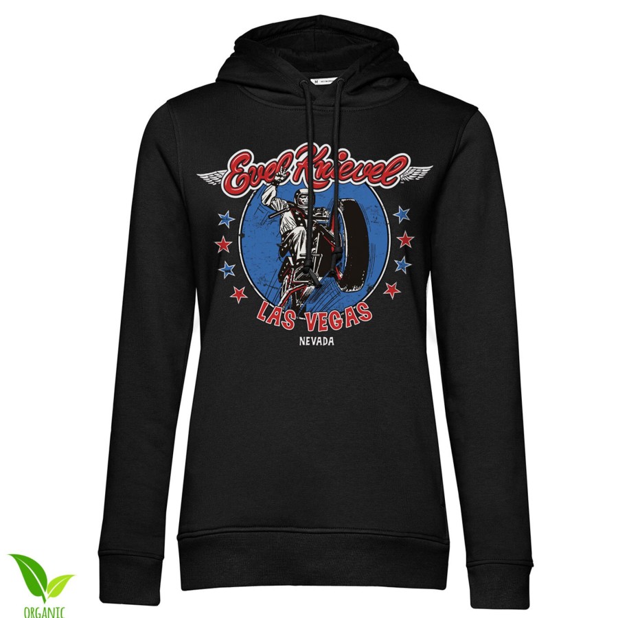 Kvinna Shirtstore | Evel Knievel In Las Vegas Girls Hoodie