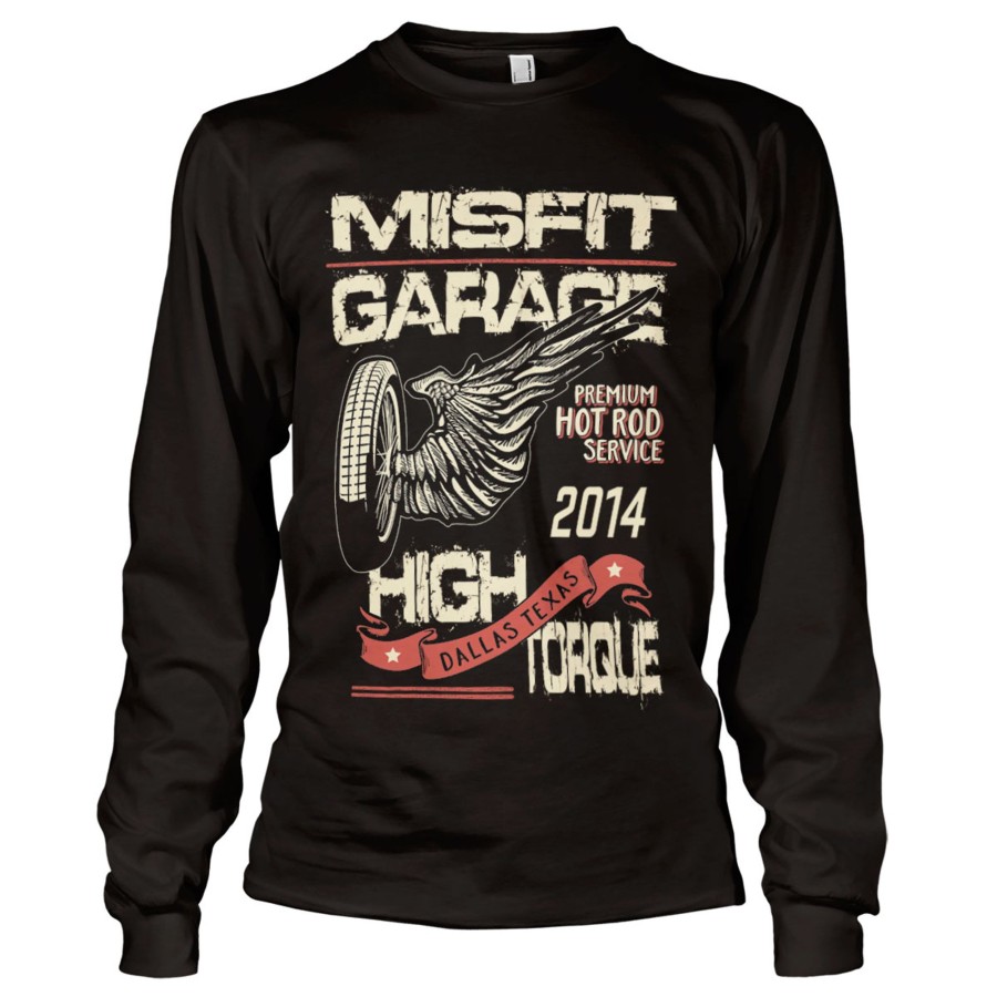 Mann Shirtstore | Misfit Garage - High Torque Long Sleeve Tee Black