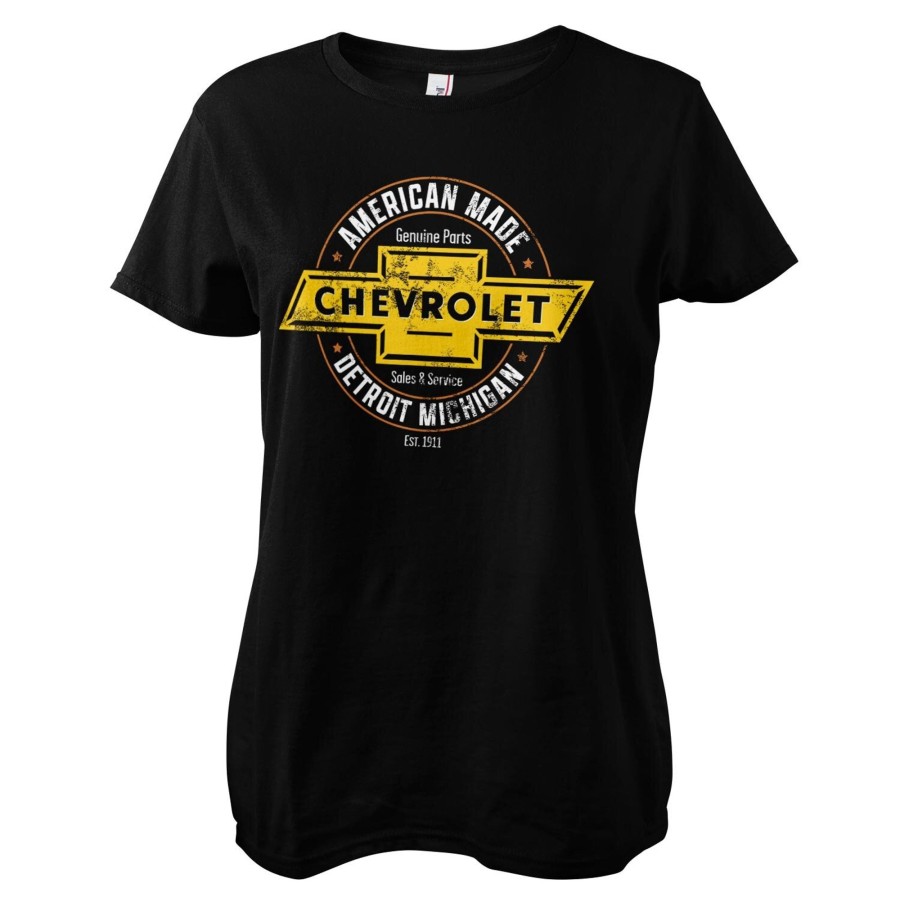 Kvinna Shirtstore | Chevrolet - American Made Girly Tee Black