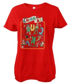 Kvinna Shirtstore | High As F*Ck Girly Tee Red