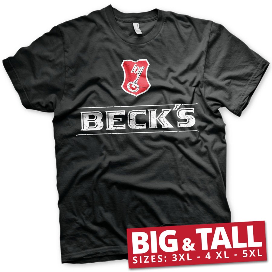 Mann Shirtstore | Beck'S Washed Logo Big & Tall T-Shirt Black